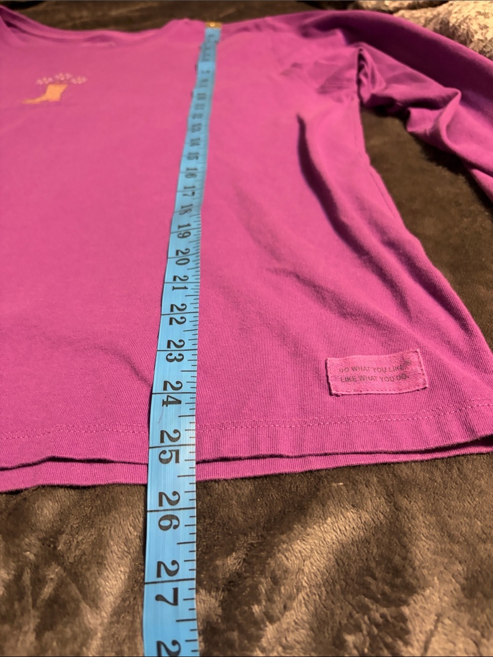 Life Is Good - Woman’s Purple Long Sleeve Tee with Rain Boot Graphic (XL) - Picture 8 of 11